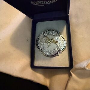 Montana Silversmith Silver and Gold Walking Horse Belt Pendant/Necklace